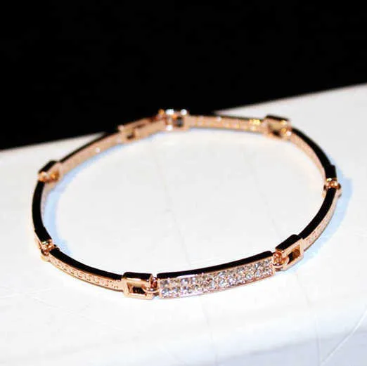 Moda da primavera e verão Novo pulseira coreana requintada Retor de Rhinestone Bracelete de ouro Decoração da mão feminina S00158