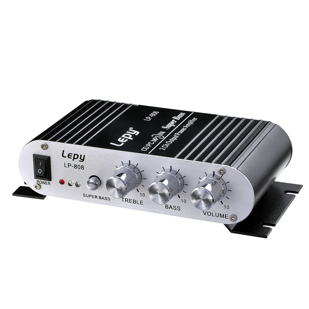 Wzmacniacz Lepy LP808 HiFi Cyfrowy Wzmacniacz Channel 2.0 subwoofer Treble/Niski/Bilans/Control Control Bas Audio Player