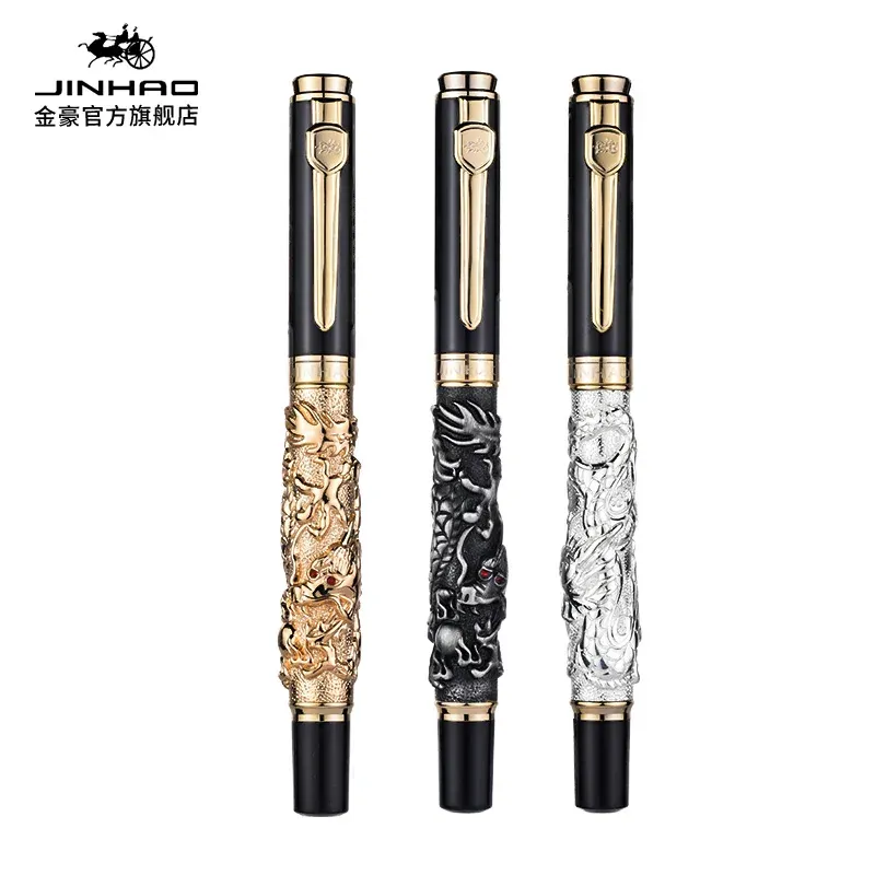 Stylos Jinhao Dragon Fountain Pen Iridium 0,5 mm Nib Luxury Advanced Craft Writing Pen for Business Graduate Nouveau