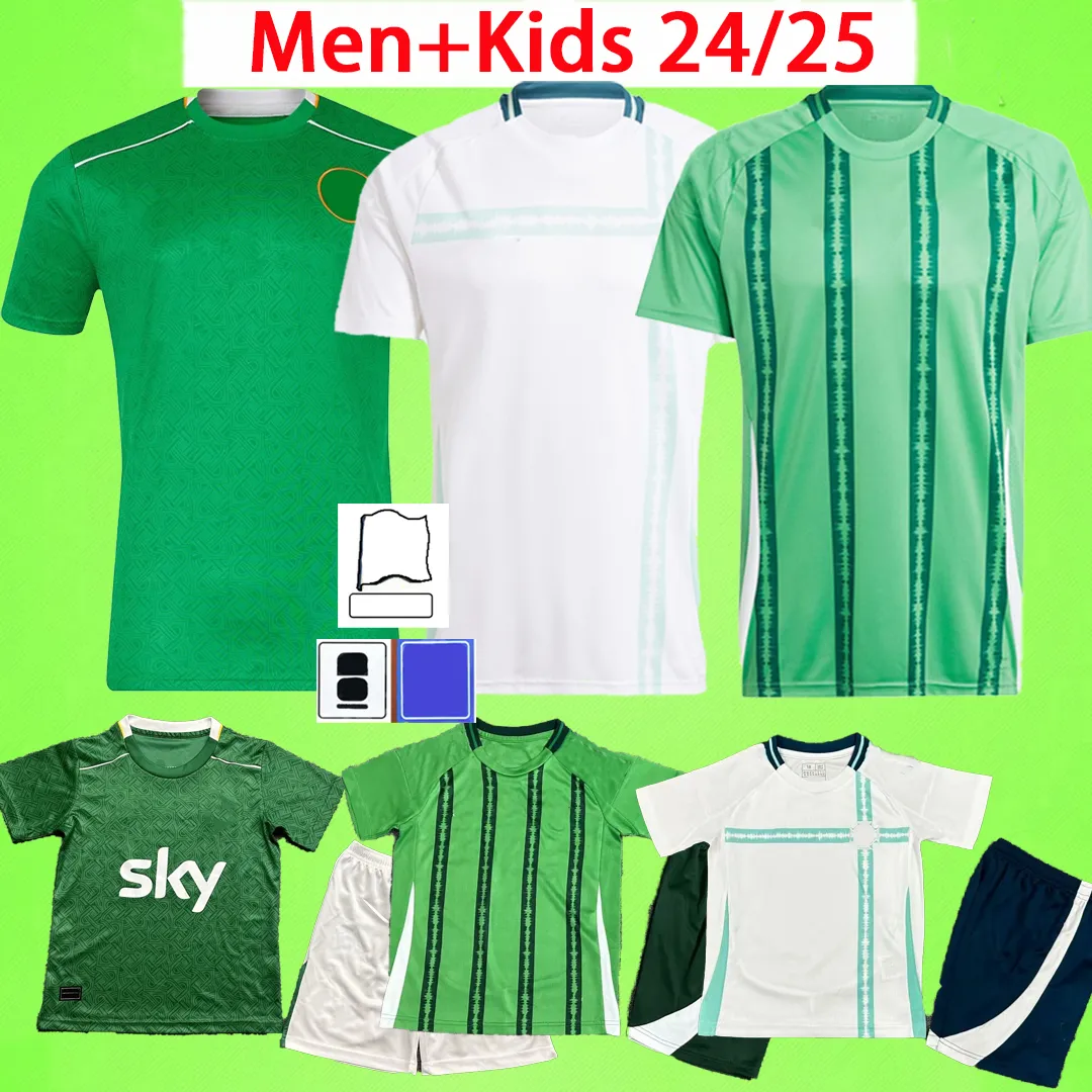 2024 2025 Soccer Jerseys Men Kids Kit Northern Ireland 24/25 Davis McGregor Gillespie Football Shirts T Home Green National Away White Team Money Gk oniforms S-2XL 16-28