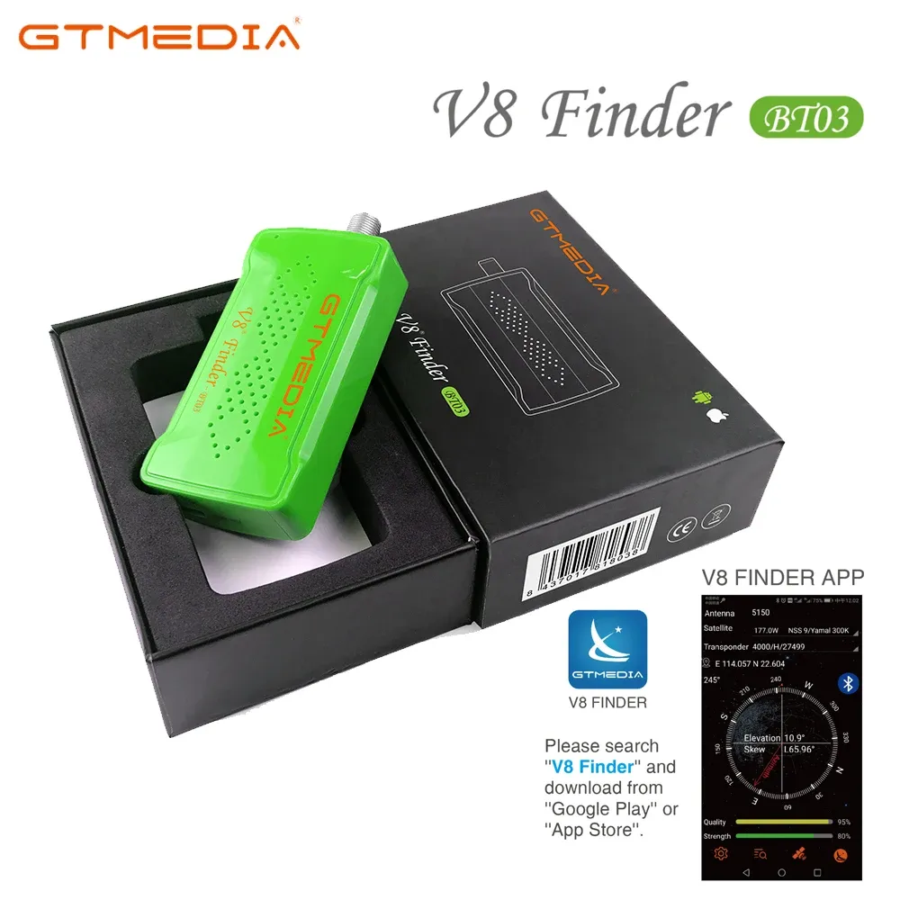 Приемники Gtmedia v8 Finder BT03 DVBS2 Спутниковые Scellite Finder поддерживает Android и систему iOS Digital Bluetooth HD Satfinder для Gtmedia V8X