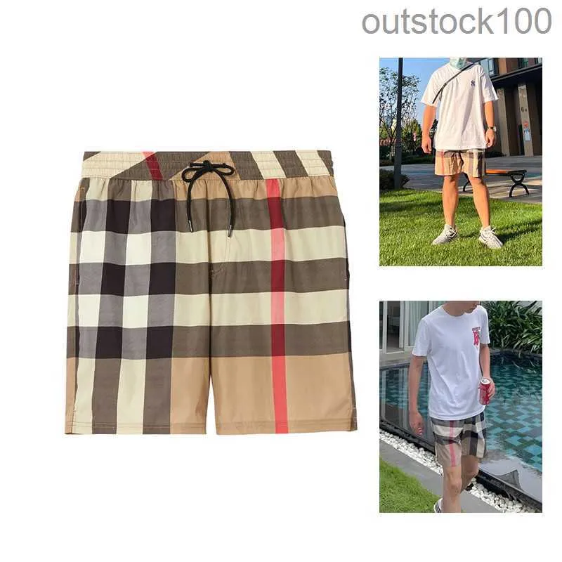 High -end Buurberlyes -kostuums voor dames mannen Multi Color Classic Plaid Drawing Shorts Khaki Senior merk Casual zomerontwerper Shorts