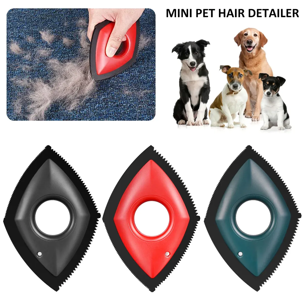 Grooming Pet Hair Remover Päls Borttagning Animal Hårborste för soffbil som beskriver husdjur Hundar Tillbehör Katt Hår Rengöring Hårborttagningsverktyg