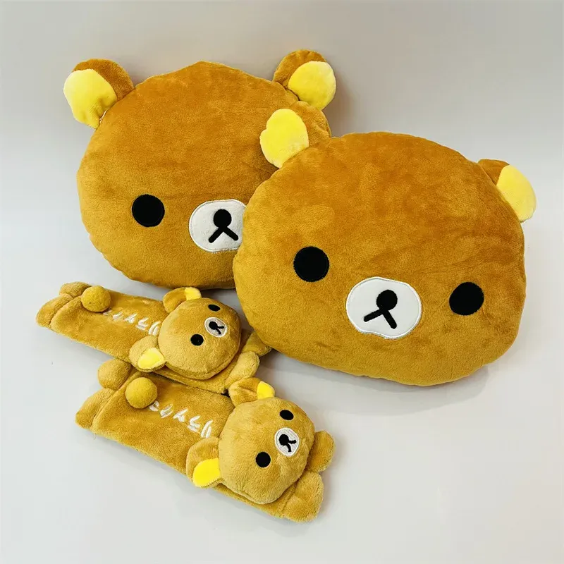 Куклы Kawaii Rilakkuma плюшевая игрушка милые маленькие животные мягкие медведя фаршированная кукла автомобиль шеи шея подушка подушка для подушки плечо для детей подарки детские подарки