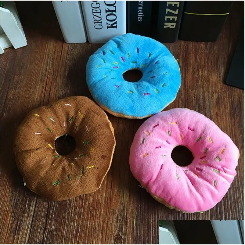 Dog Toys Chews Doughnut P Squeaky Toy 3 Designs Optional Drop Delivery Home Garden Pet Supplies Dhf1I