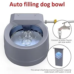 BENTOPAL Rechargeable Dog Water Fountain with Auto Refill, Stainless Steel,  3.9L Capacity, Grey from Dhgate Dog Fountains & Waterers - price 58.54