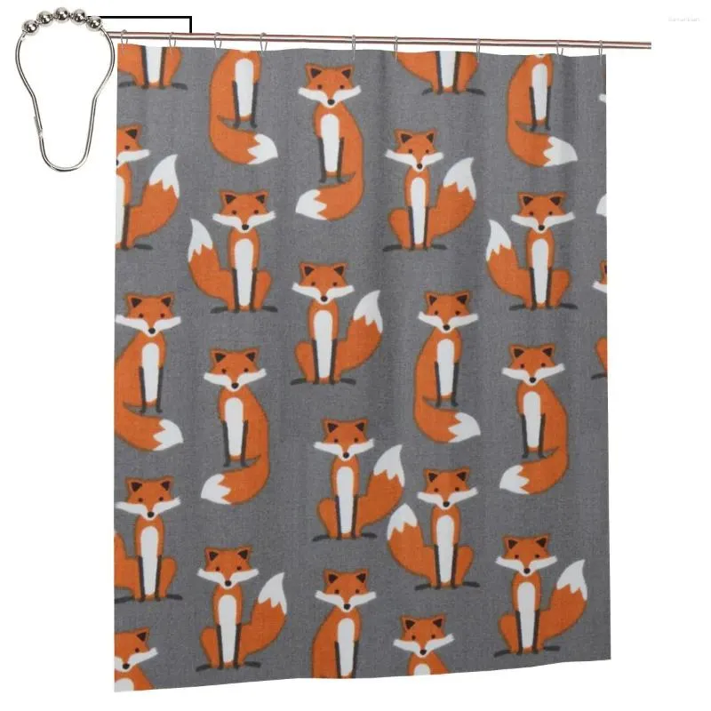 Shower Curtains Grey Animal Curtain For Bathroon Personalized Funny Bath Set With Iron Hooks Home Decor Gift 60x72in