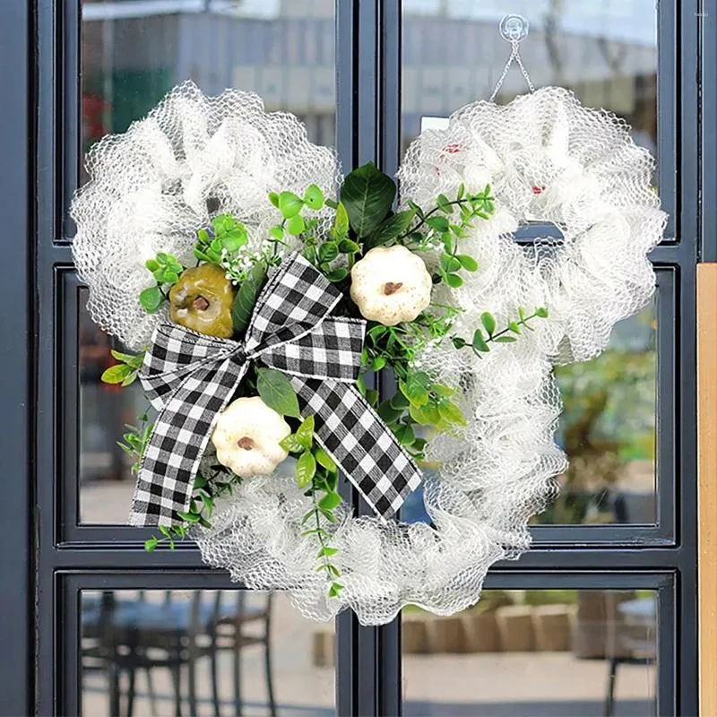 Dekorativa blommor vår vit björn krans för fram på dörren rotting stötfångare vete rund bröllopsmaterial festlig hemvägg hängande