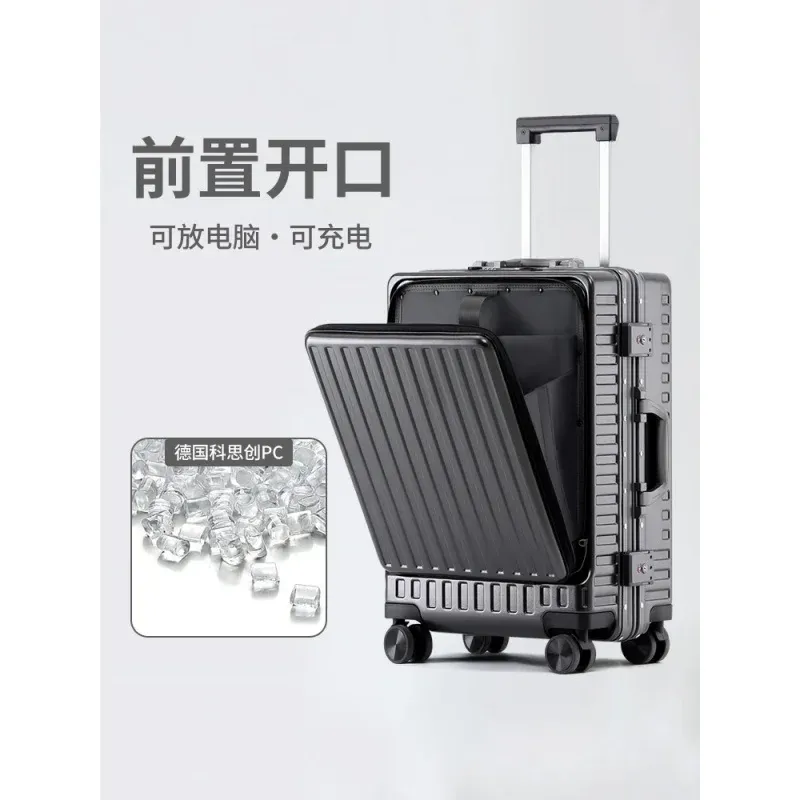 Carry-Ons-Reisen-Koffer ein Stück Dropshipping Front Befestigung Trolley Hülle Kennwort Multifunktionales Boarding-Beutel Aluminiumrahmen Gepäck