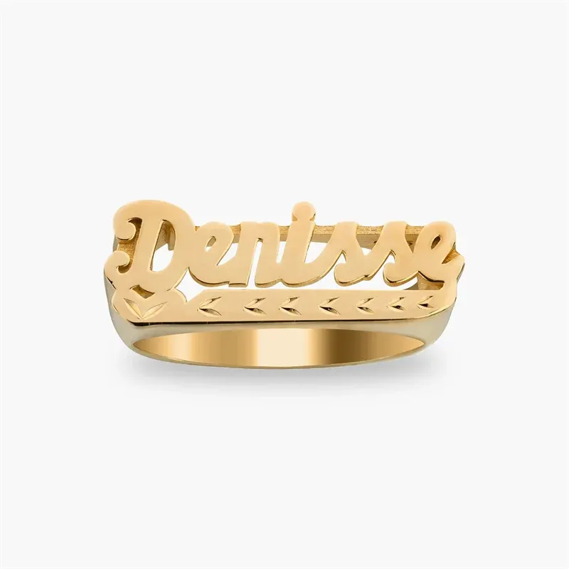 Rings Customized Name Rings Personalized Jewelry For Wedding Couple Ring 18 K Gold Plated Ring For Women/Men HipHop Rock Ring