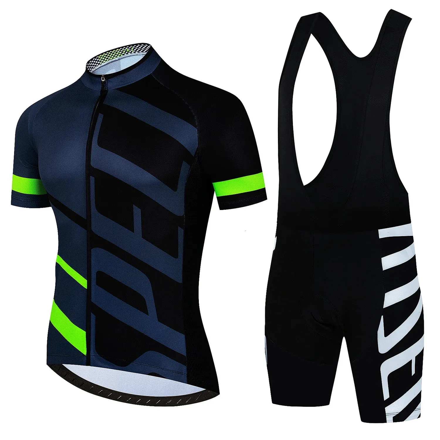 2024 Pro Team Cicling Jersey Set Summer Cycling Abbigliamento Bike Bike Uniform Maillot Ropa Ciclismo Man Cycling Bicycle Suit240417