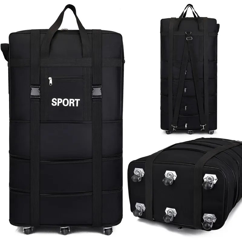 Carry-Ons 22/23/25/11 Pinch Rolling Bagage Multilayer Viagens Expandidas Viagem Oxford Men.