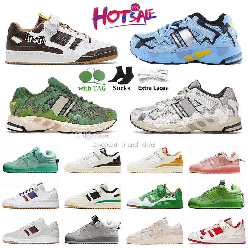 Topkwaliteit casual schoenen slecht bunny walk forum low x klassieke heren zwarte outdoor dames lopen roze ow bruin grijs tennis groen terug naar school trainers sneakers dhgate