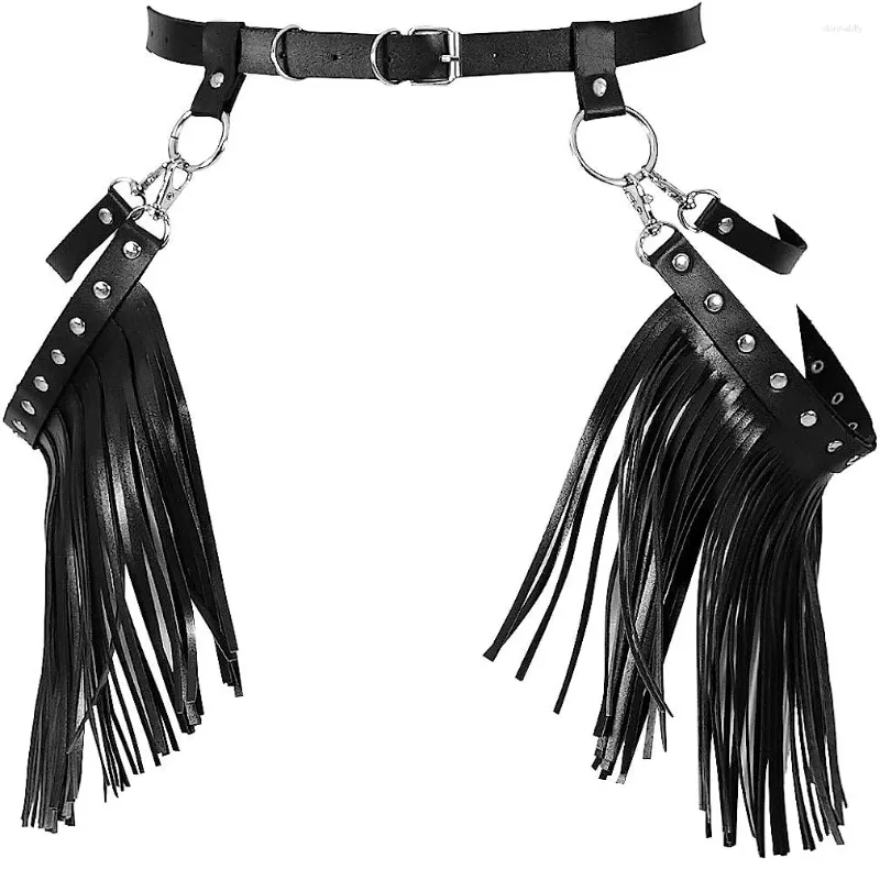 Belts Women Fashion Leather Harness Waist Tassels Short Skirt Punk Belt Gothic Clothing Accessories