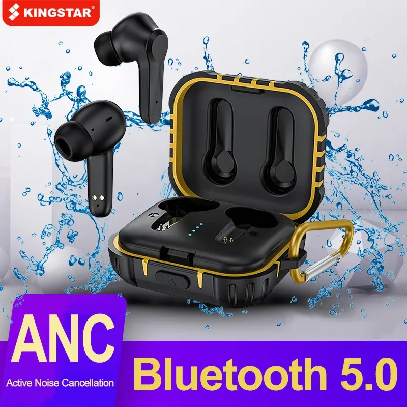 Écouteurs Kingstar ANC Écoute sans fil Bluetooth ACTIVE ACCORT UNE CASHORES HIFI EARBUDS STÉRÉO CONTRÔLE TOUCH