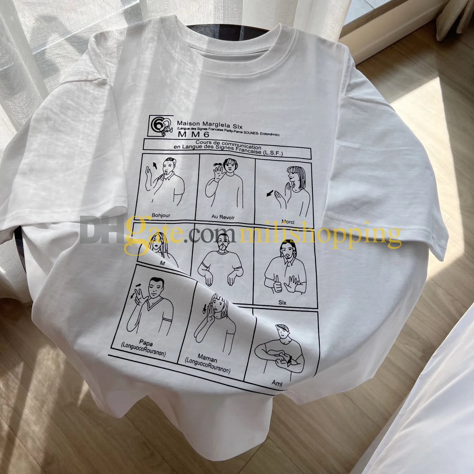 Margiela MM6 TシャツMaisonMM6 MEN LEMASSER CARTICAL COMIC MATTE PRINT FASHION COTTON TSHIRT