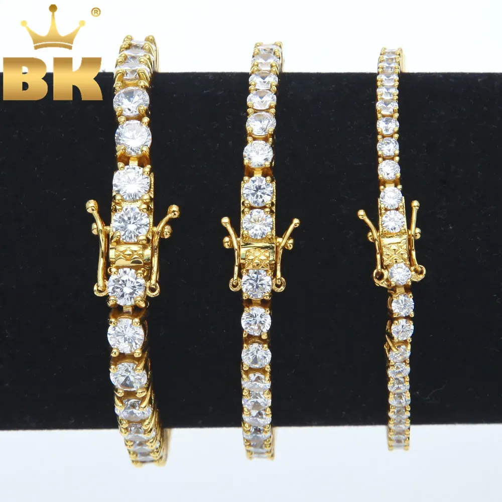 Pulseiras de luxo homens homens cúbicos zirconia pulseira redonda de cristal aaa cz tênis link pulseira pulseira jóias de jóias