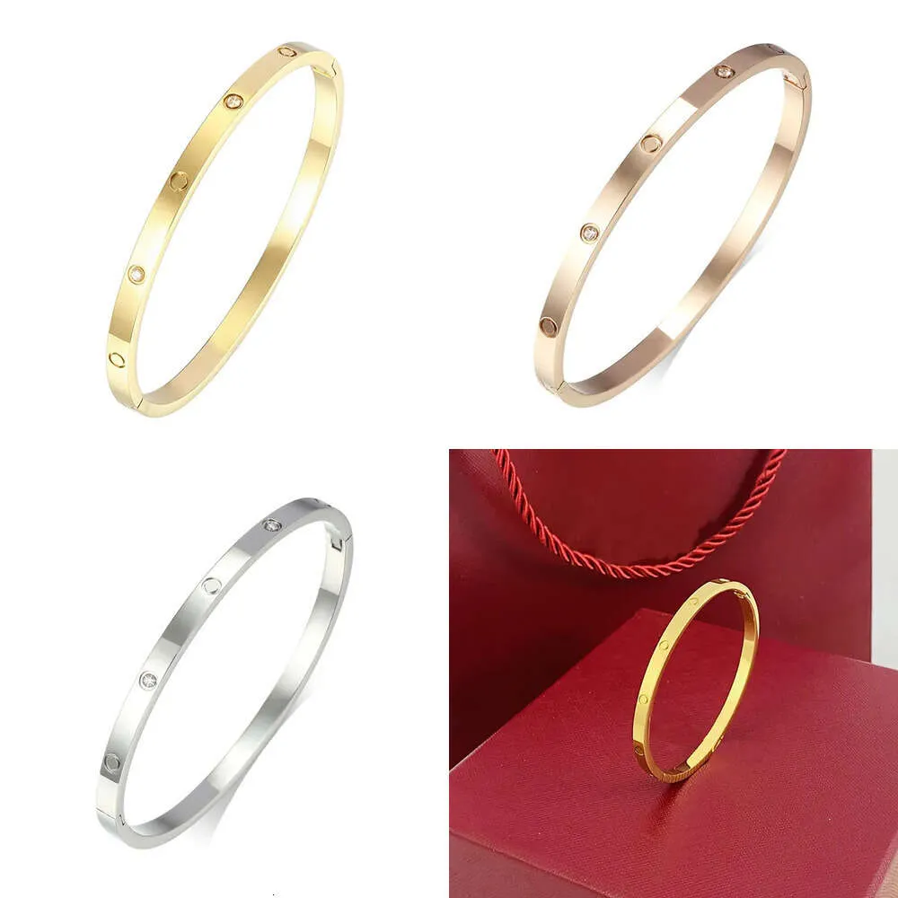 Titanium 4 mm en acier bracelet or sier et rose femme homme bracelet couple bijoux lover cadeau pas de boîte meilleure qualité