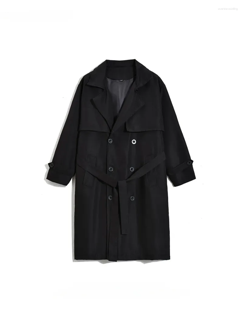 Heren Trench Coats British Light Mature Style Mid-Length Wind Breakher Jackets Trendy High Street knappe casual losse veelzijdige