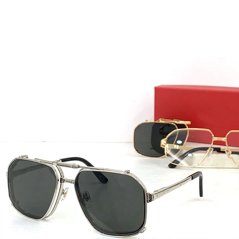 Lunettes de soleil de créateur de mode pour hommes et femmes par créateur de mode CT0636S Pliage pliant UV400 Retro Full Frame Sunglasses avec étui