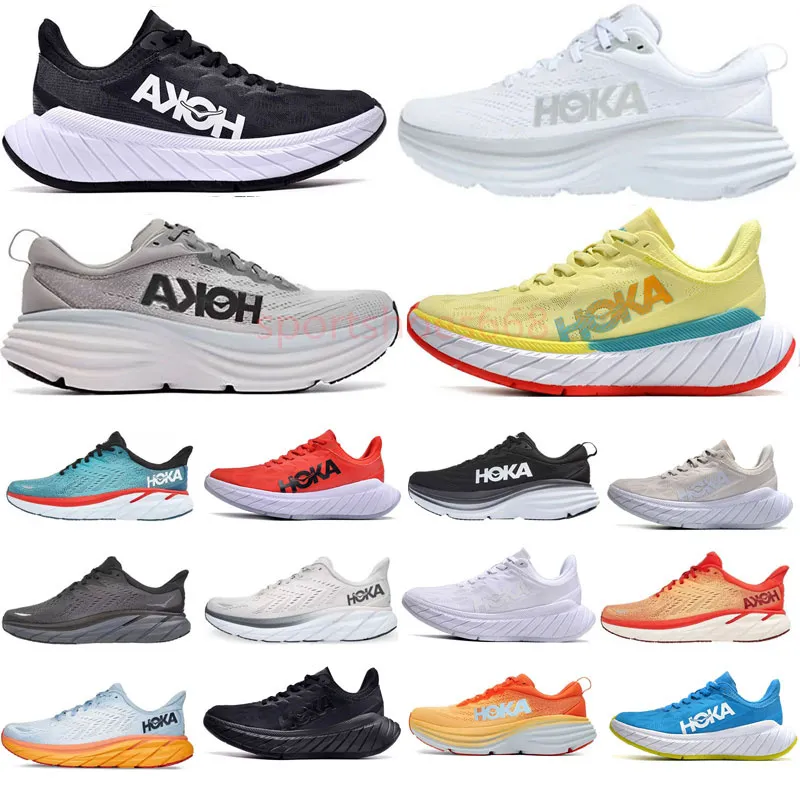 2024 Hokka-Schuhe ein Bondi 8 Laufschuhe Frauen-Plattform Sneakers Hokah Schuhe Clifton 9 Männer Blakc White Harbor Herren Frauen Trainer Runnners 36-45