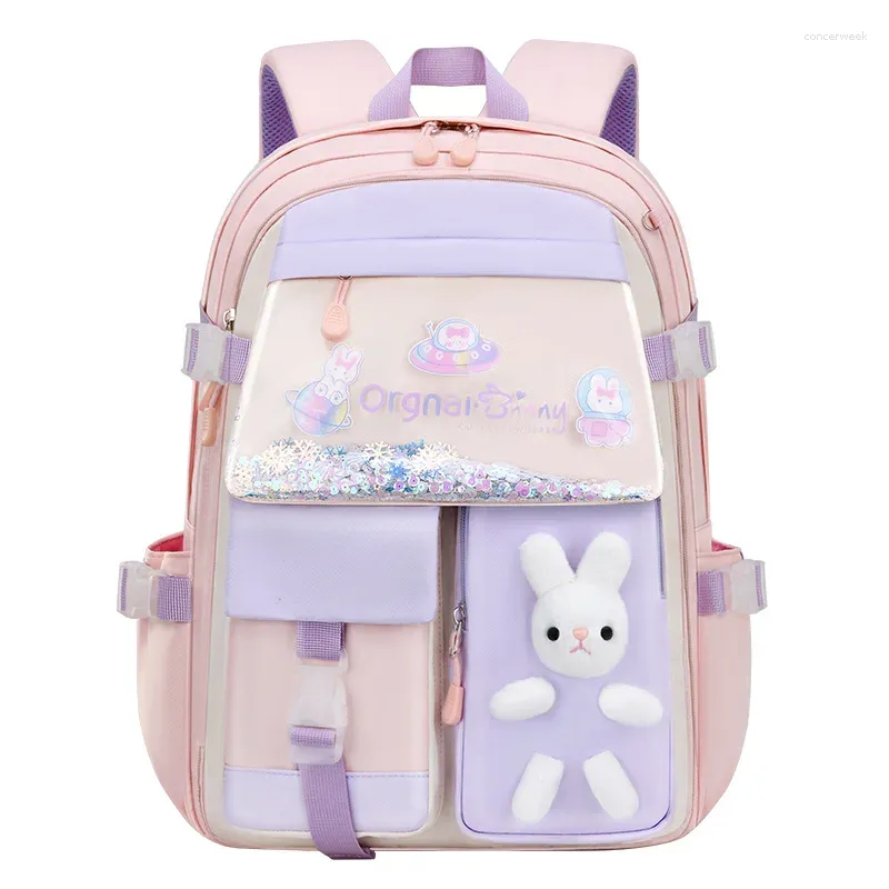 Рюкзак Kids Multi-карманный подросток-девочки Kawaii Bookbage Lightweight School Sack для старших учеников колледжа Travel Rucksack