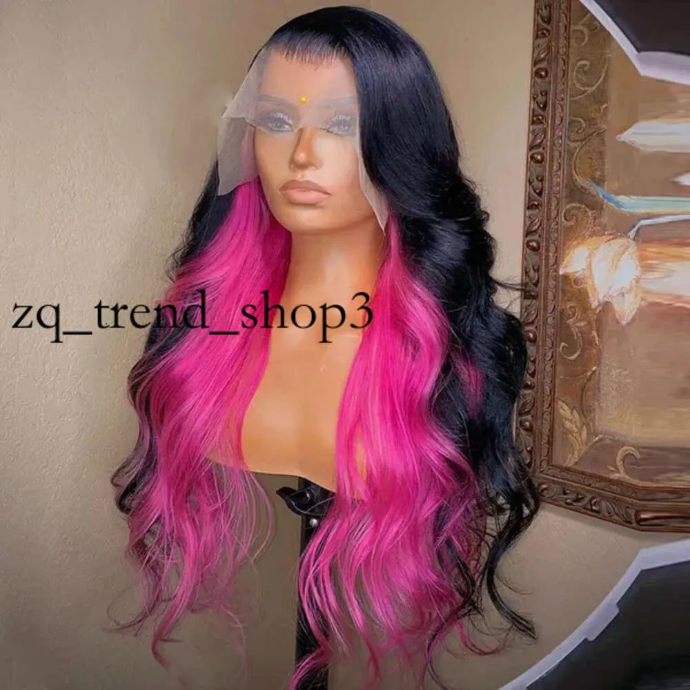 Розовый кружево переднее парик человеческие волосы 13x4 HD Кружевый фронтальный парик бразильский 613 Цветные волны тела Синтетические кружевные парики для женщин косплей 983