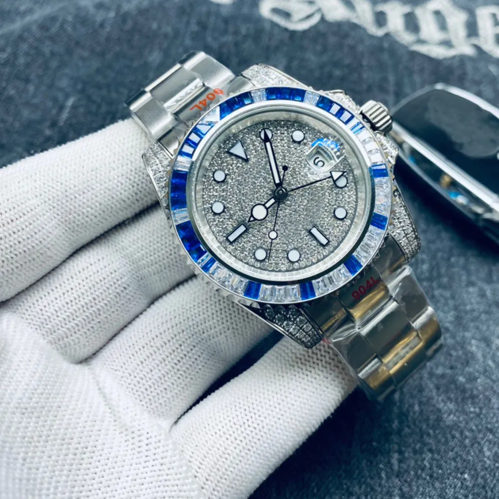 Business Mens Watch 41 mm stal nierdzewna Zegarki Pasku ze zegarki automatyczne mechaniczne zegarki na rękę na rękę dla MenqV0449