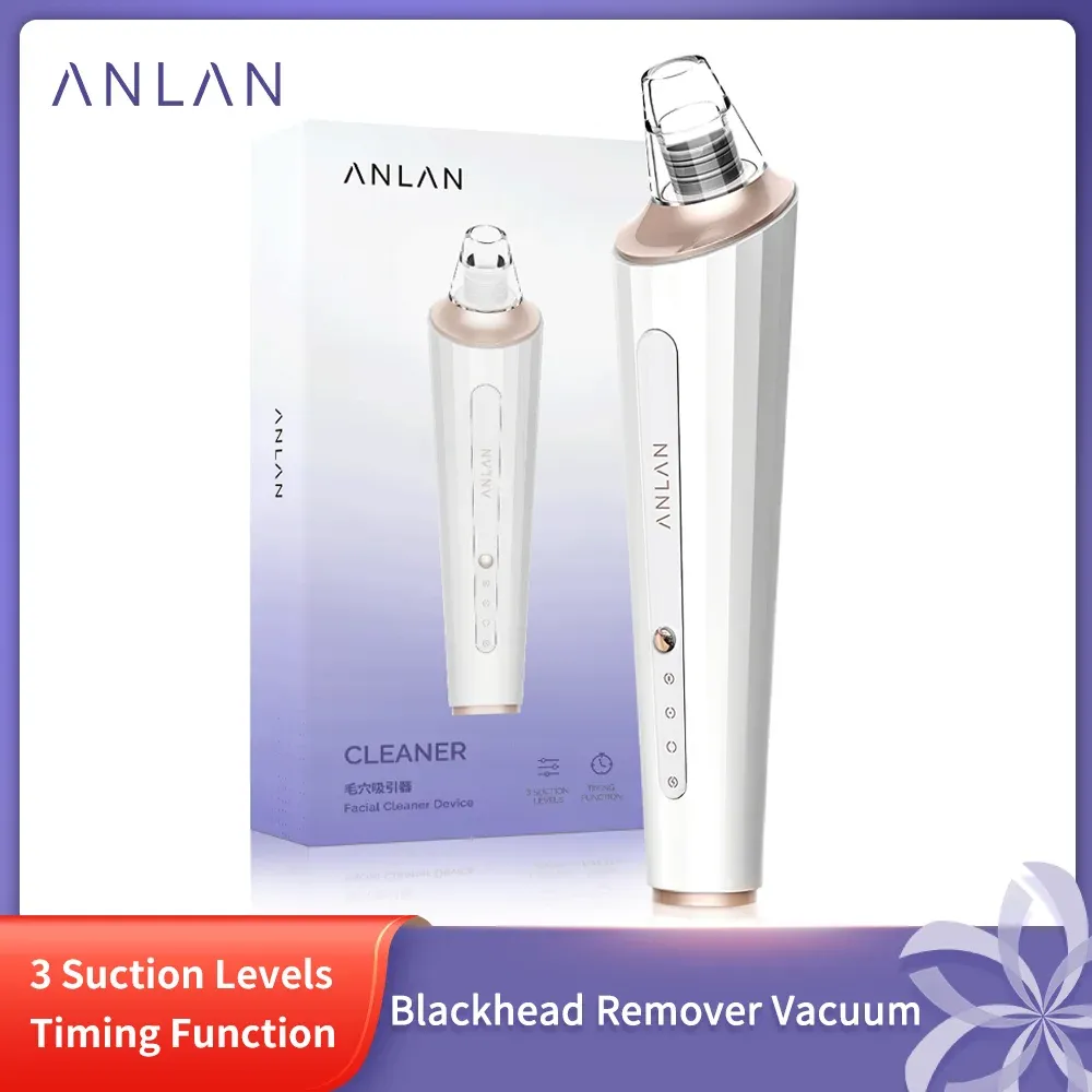 Instrument Anlan Noir refoule Aspiration Aspiration Place Pores Deep Nettoyer électrique Nez Nes Neser Face Acne Pimples Retrait des outils de soins de la peau