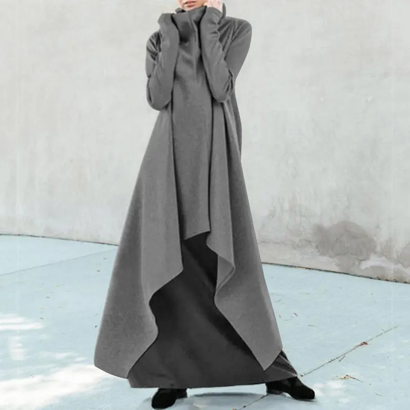 Robes décontractées Fashion Awregular Sweatons Vestidos 2024 Paulures d'automne pour femmes Sweatshirt Sweat Sweat-Lendeck Robe à manches longues