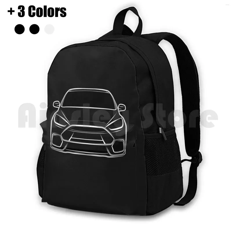 Backpack 2024 RS esterno esterno impermeabile in campeggio arte semplice design semplicistico grigio nero drive gare