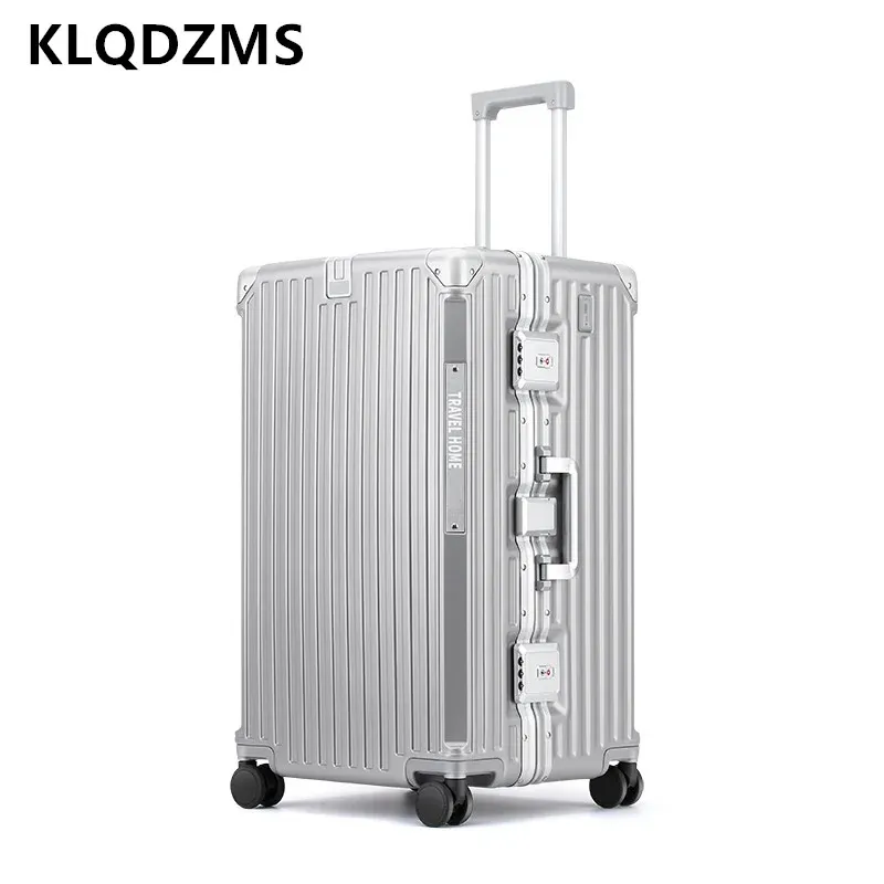 Bagages klqdzms 24 "26" 28 "30 pouces la nouvelle valise de chariot masculin pour femme à grande capacité du cadre en aluminium de grande capacité