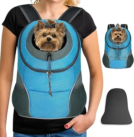 Puppy Sling Dog Front Carrier Backpack U2013 Legs Out, Soft Pad