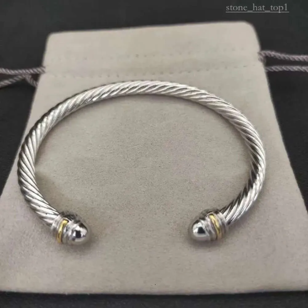 Bracelete da David Yurma dy jóias de moda de designer de luxo para homens homens de ouro prateada cura