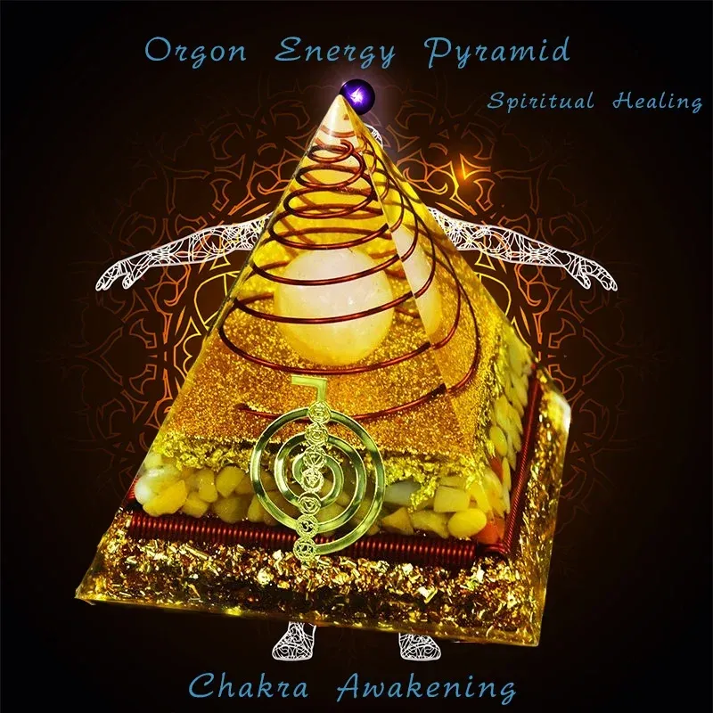 Componenten EMF -bescherming Orgonietpiramide voor meditatie genezing ornament Reiki Crystal Orgone Energy Piramide Breng rijkdom en geluksorgaan