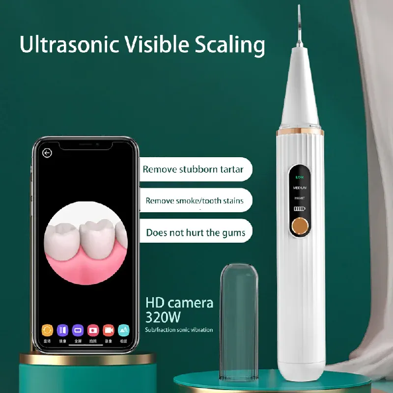 Rengörare Visual Ultrasonic Tooth Cleaner Home Dental Calculus Remover Tooth Stain Tartar Whitening Instrument Tandrengöringsanordning