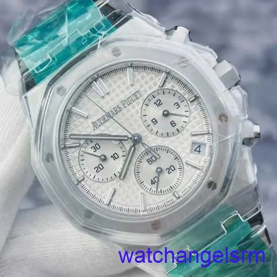 AP Wrist Watch Chronograph Royal Oak Series 26240st Silver Dial 50th Anniversary Steel Men's Automatic Mechanical Watch 41mm