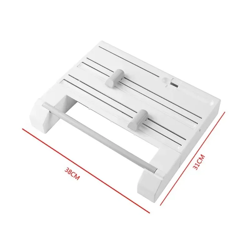 2024 6 In 1 Kitchen Towel Paper Holder Aluminum Film Cutter Wraptastic Dispenser Cutting Foil Cling Wrap Shelf Wall Hang Rack ToolFor aluminum foil cutter