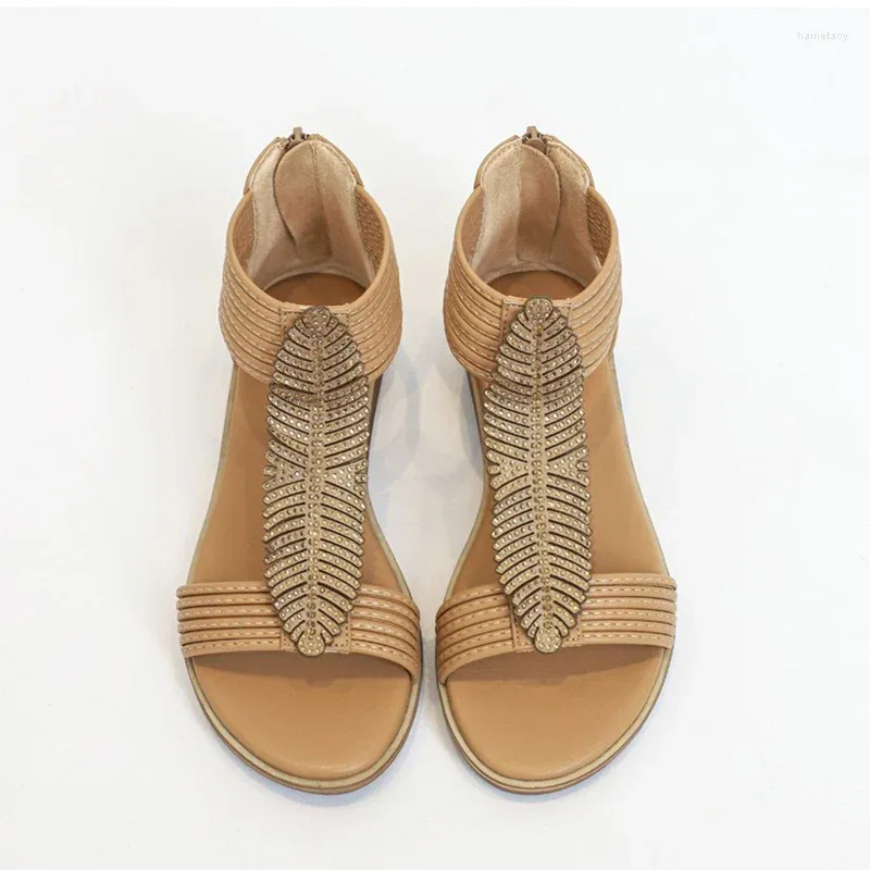 Casual Shoes Summer Women 2,5 cm Platform 3cm High Heels Sandals Lady Semester Bekväm Fashion Beach Female Bohemian Flats