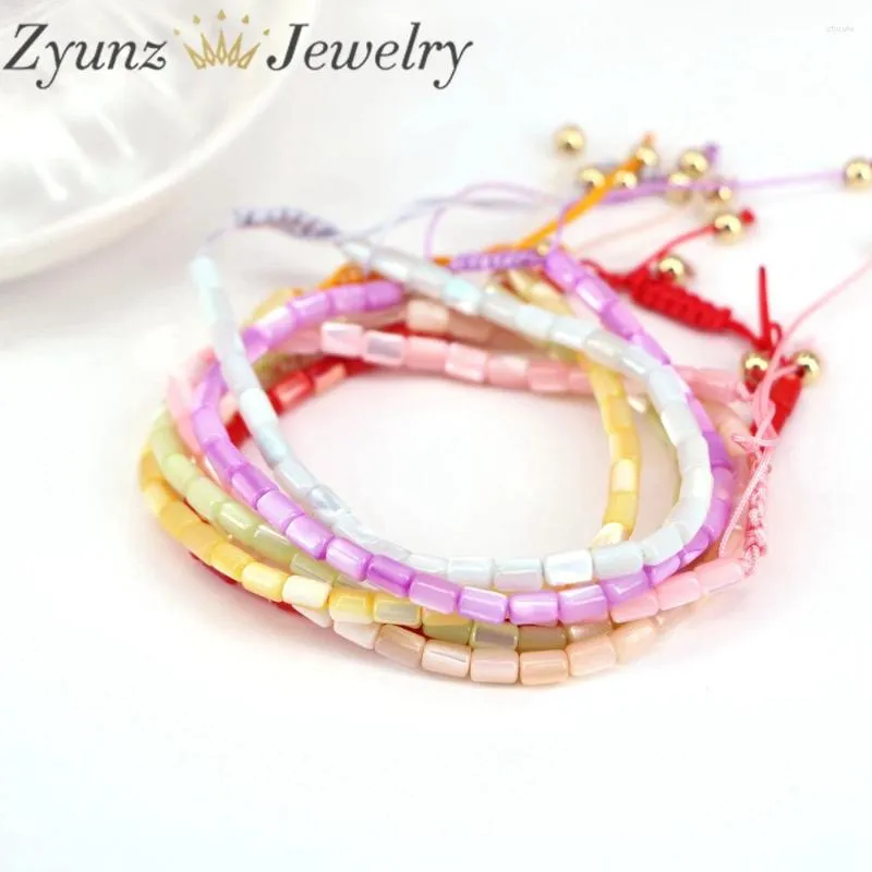 Charm Bracelets 5PCS Mother Of Pearl Shell Rondelle Beads Bracelet For Women Colorful Macrame Rope Thread Girl Lady Jewelry