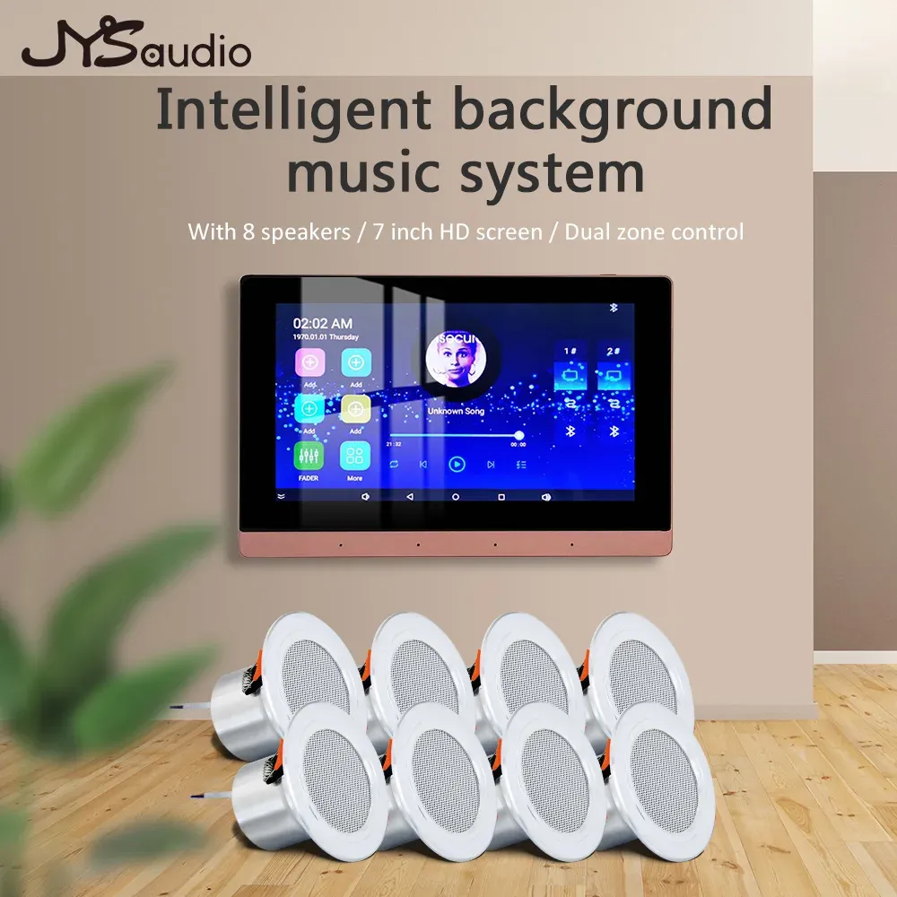 Amplifier Smart Home Theater Sound Amplifier WiFi Bluetooth Inwall Android Music Panel Stereo Mini Ceiling Speaker Set Hotel Residential