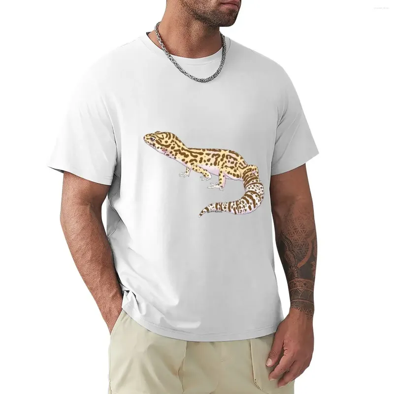 Polos masculinos Bell Albino Albino Leopard Gecko T-Shirt