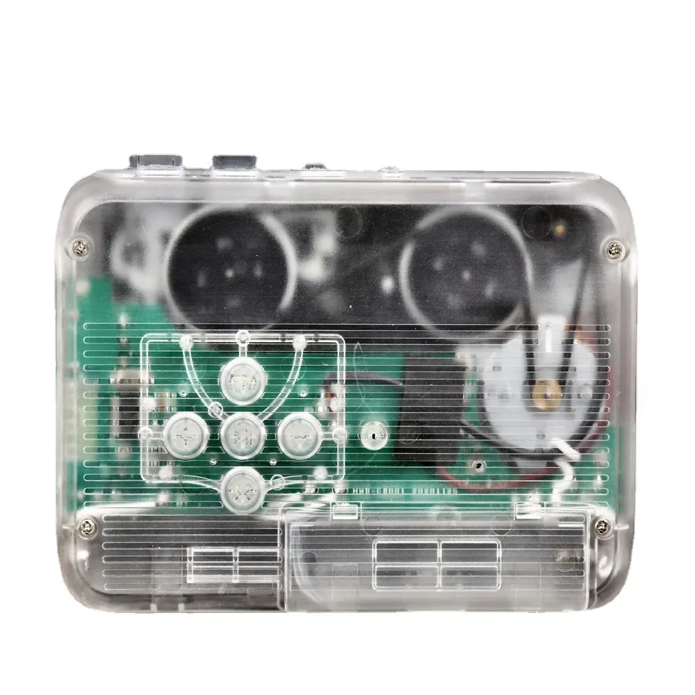 Player Transparent Shell Bluetooth Tape Player unterstützt Bluetooth -Eingang/Ausgang/FM Radio -Kassette Tape Walkman Player