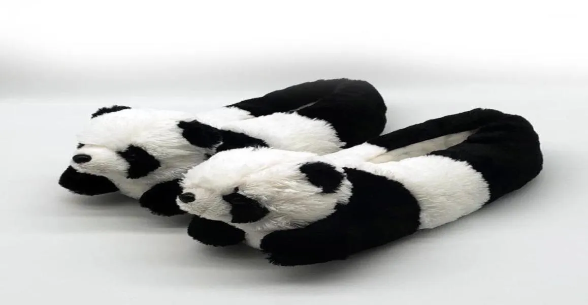 panda indoor slippers thuisschoenen beren slippers anime houten vloer vrouwen mannen winter aangepaste cartoon met warme panda thuisschoenen18793757