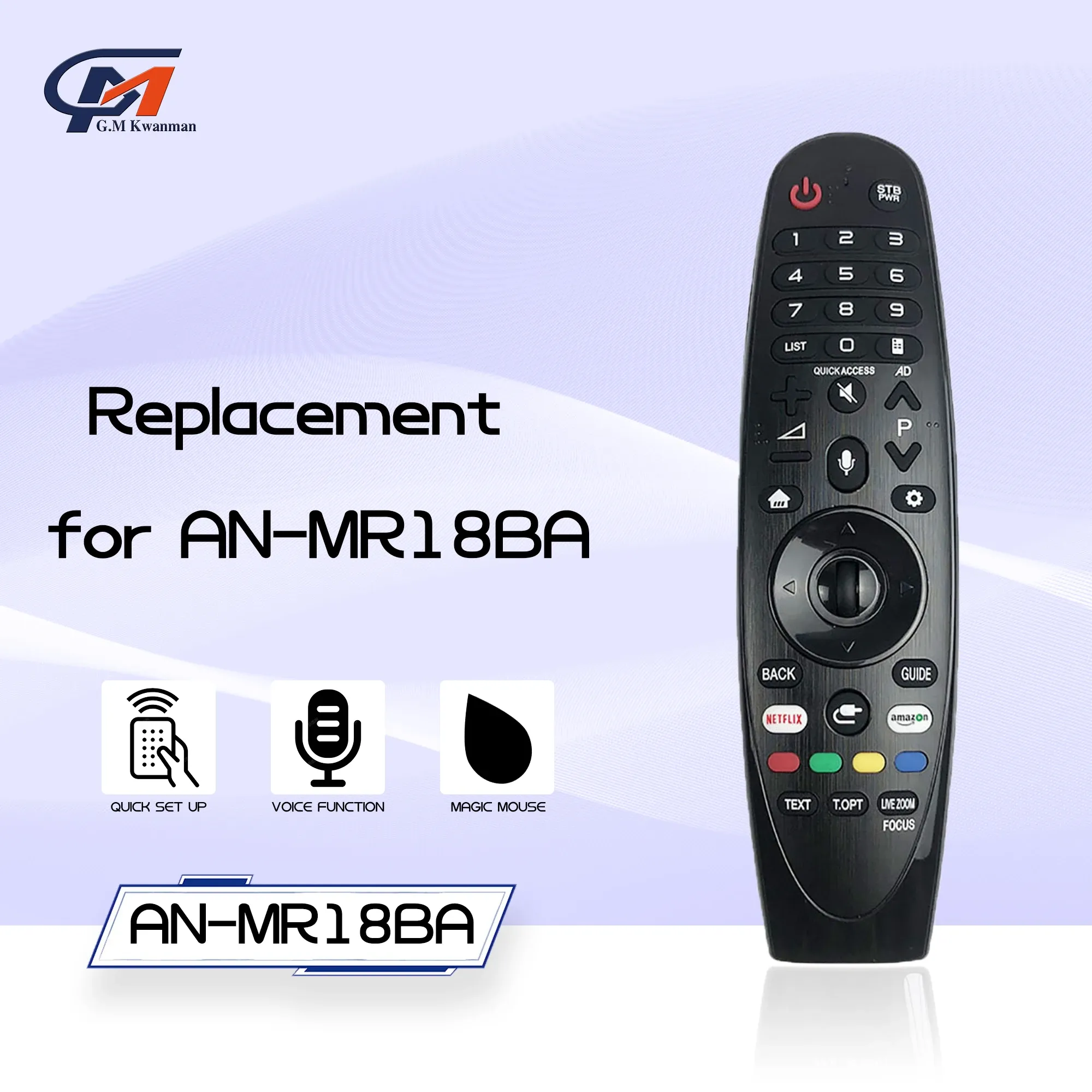 Controle ANMR18BA Novo controle remoto de voz mágica de reposição para 2018 Smart OLED UHD 4K TVS W8 E8 C8 B8 SK9500 SK9000 UK7700 UK6500