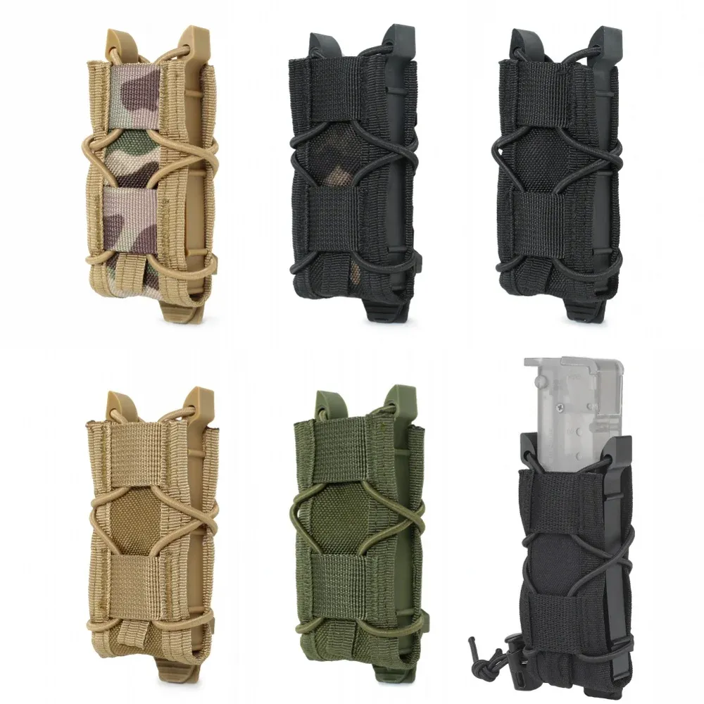 Pakt tactisch 9 mm Pistol Magazine Pouch Molle Single Mag Holster Militaire Outdoor Hunting Zaklamp zaklamphouder EDC Knife Taille Bag