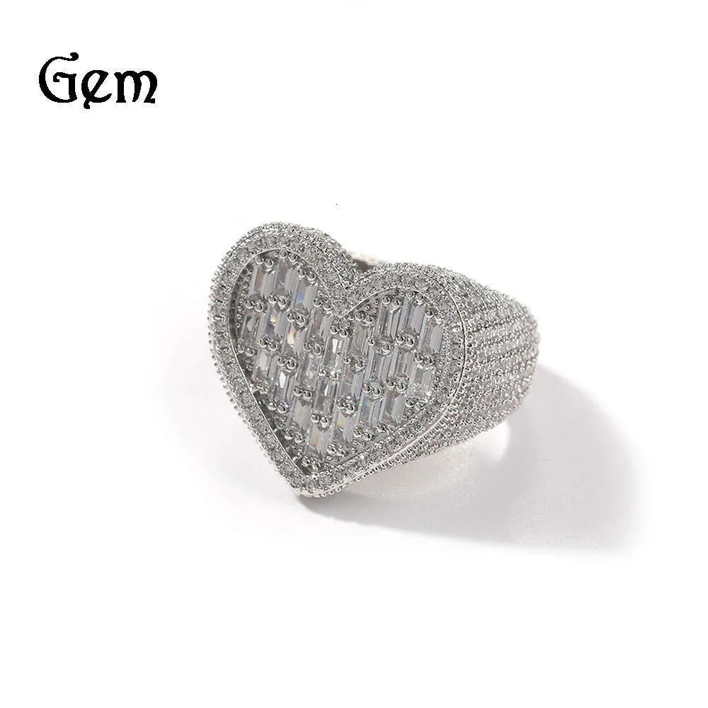 Wind Accessories, Street Trendsetters, High-end Feeling Rings, Personalized Hip-hop New T-shaped Love Zircon Rings