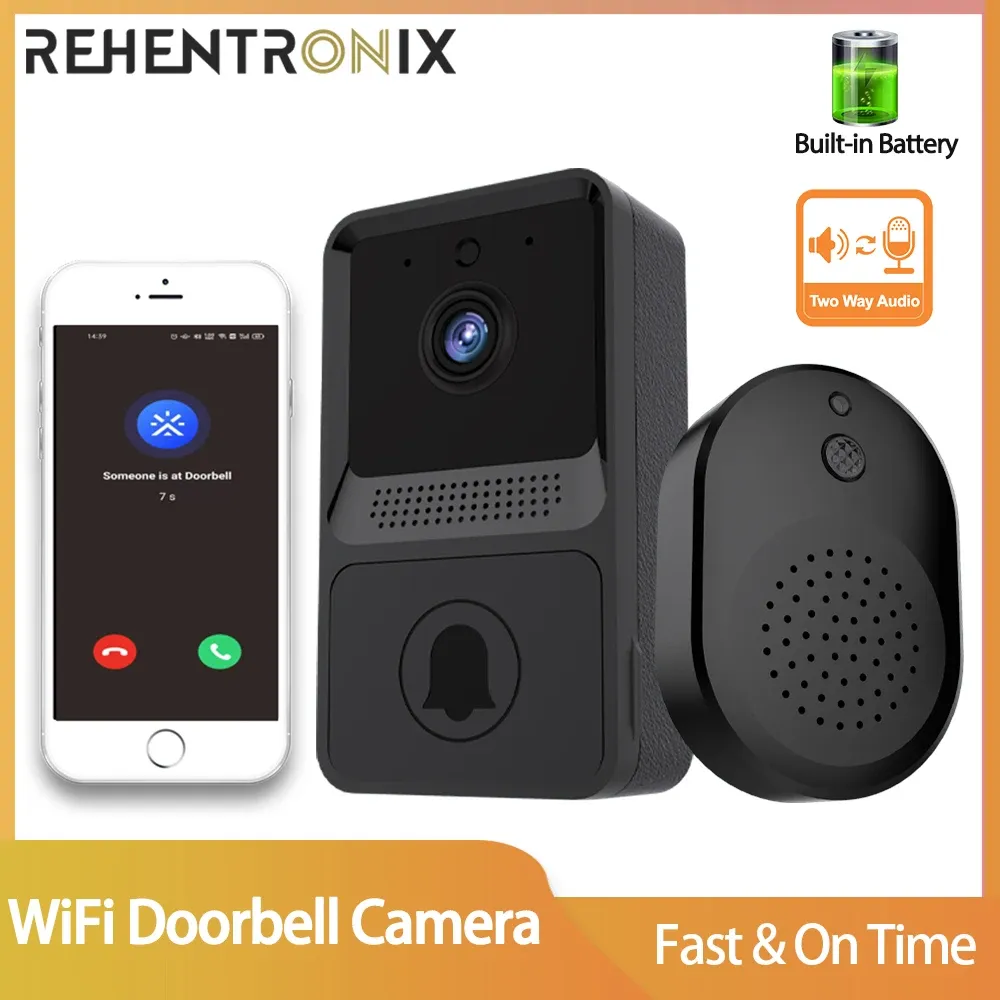 Kontroll WiFi Video Intercom Doorbell Camera Outdoor Wireless Door Bell Battery Powered Smart Home Security Video Doorbell Camera