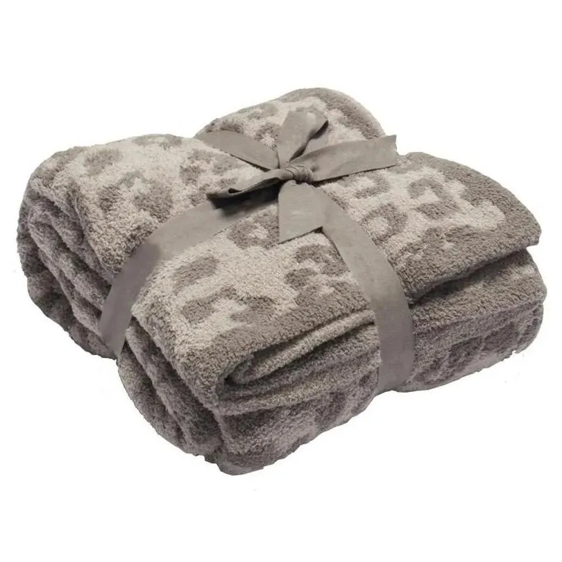 Coperte mezza lana pecora coperta a maglia leopardo p sogno drop dropeaps home textiles dhna8