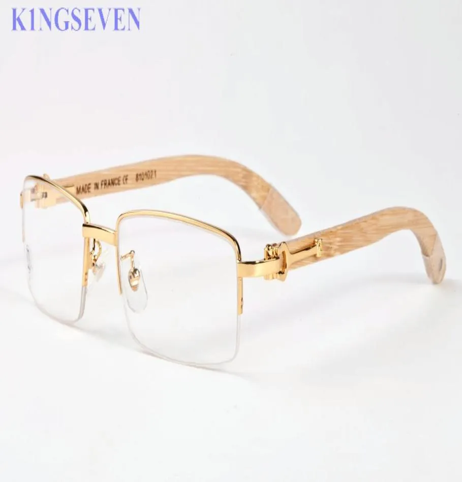 Najwyższej jakości okulary przeciwsłoneczne klasyczne gafas pół brzegowe okulary przeciwsłoneczne kobiety puste drewno drewniane drewno bawołowe okulary rogowe oko Eye5175433